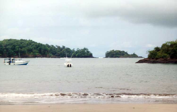 View of harbor and close in islet from main beach